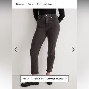 Madewell Perfect Vintage Jean, Size 31